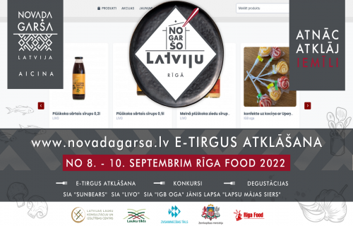 "Novada Garšas" e-tirgus atklāšana izstādē "Riga Food"