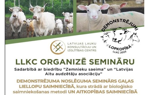 25. janvārī – noslēguma seminārs par demonstrējumiem lopkopībā