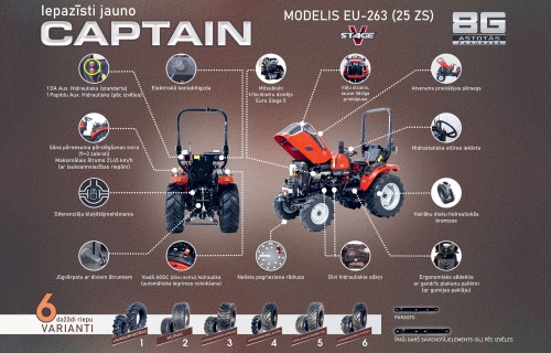 Captain 263. 4WD – mini traktori