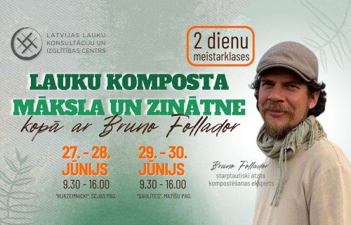 Latvijā notiks Bruno Folladora kompostēšanas meistarklase