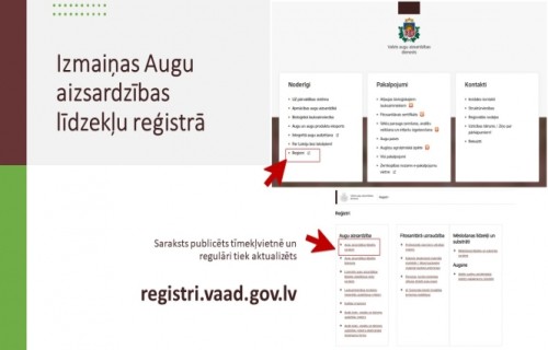 Izmaiņas Augu aizsardzības līdzekļu reģistrā