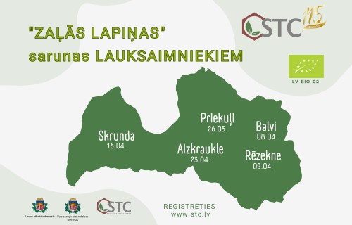 STC aicina bioloģiskos lauksaimniekus uz Zaļās lapiņas SEMINĀRIEM!
