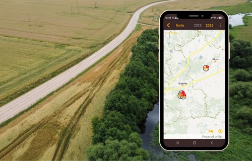 Mobilajai lietotnei uzlabota kartes funkcionalitāte