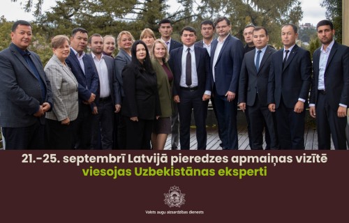 21.-25. septembrī Latvijā pieredzes apmaiņas vizītē viesojas Uzbekistānas eksperti